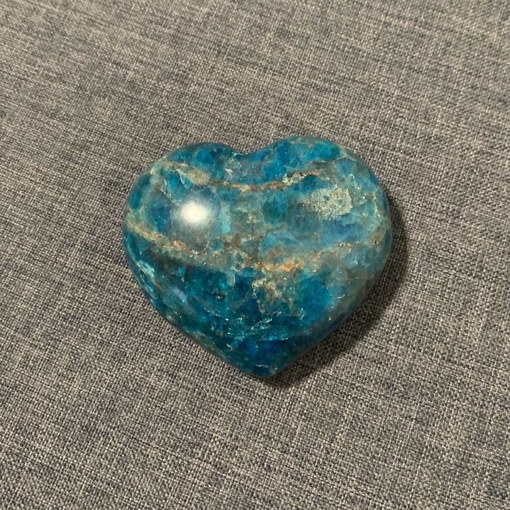 Blue Apatite Heart
